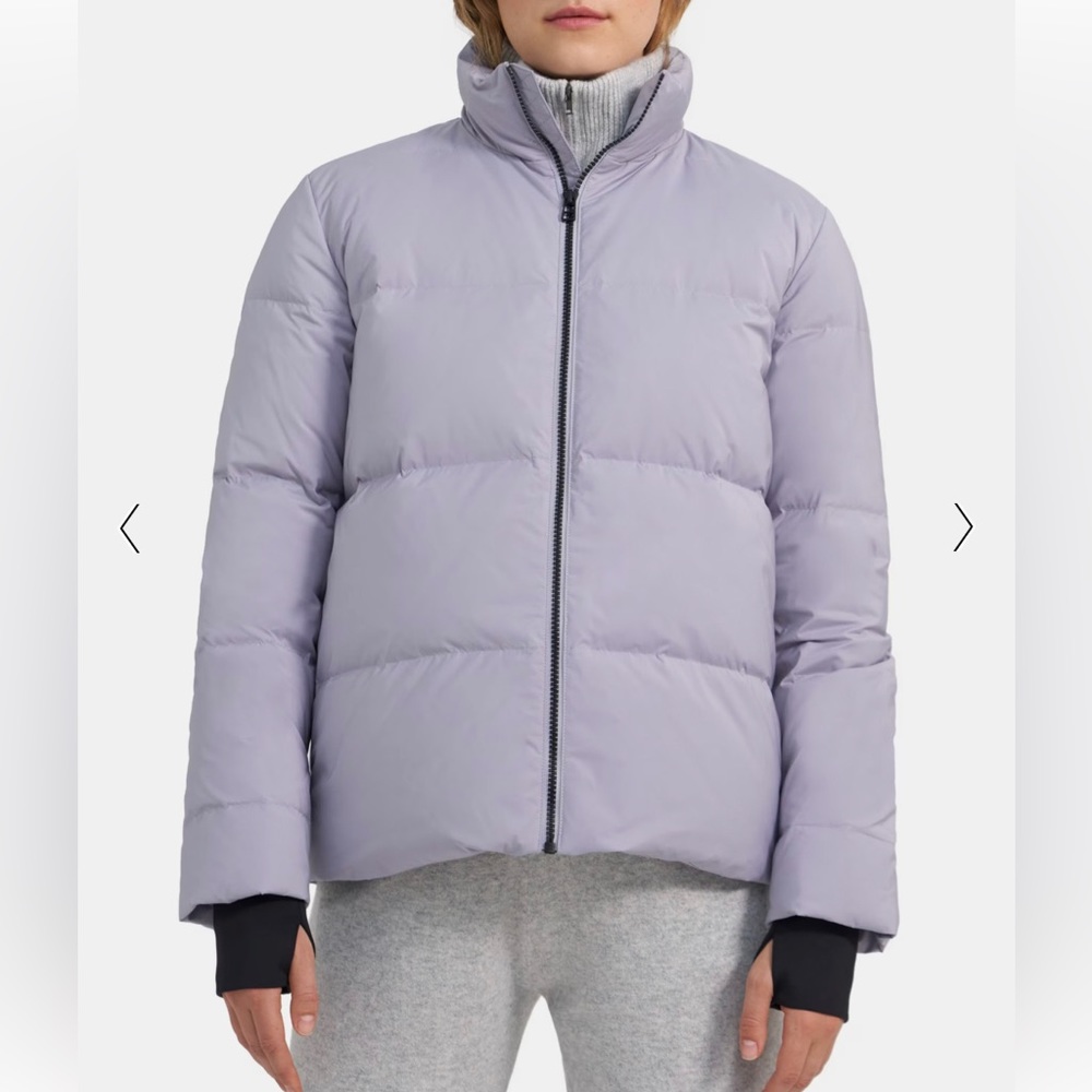 Theory Short Puffer Coat in Lilac size Medium NWOT